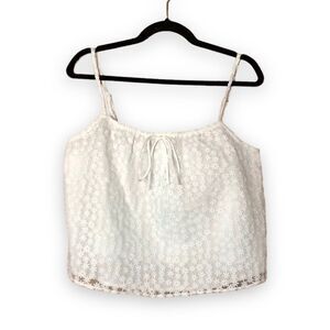 Heatherly Tamar Embroidery Detail Cami White Floral Stitch Fix NWT Size Large